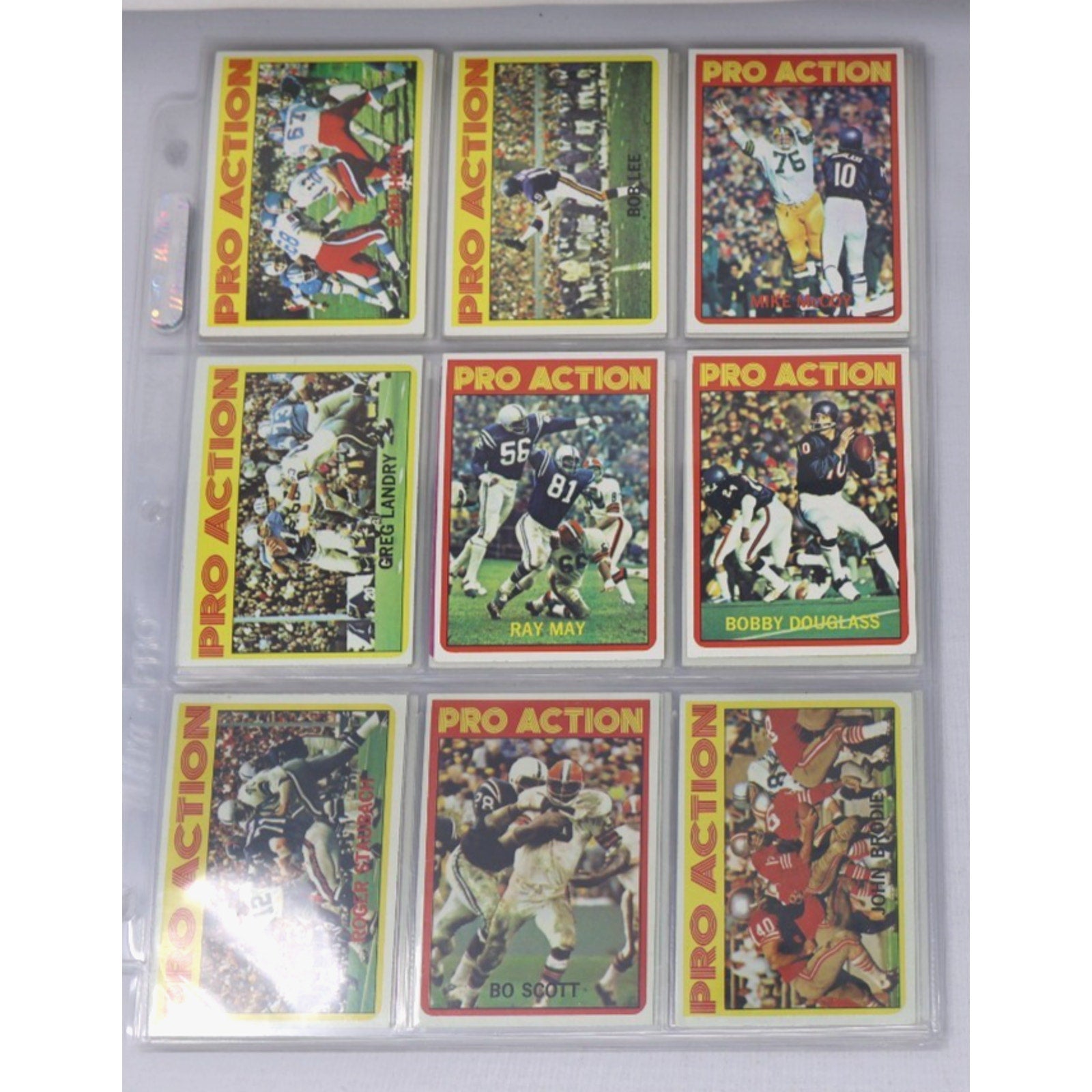 Lot Of 9 Topps 1972 Football Cards NM Or Better Staubach Brodie... Stars+HOFs