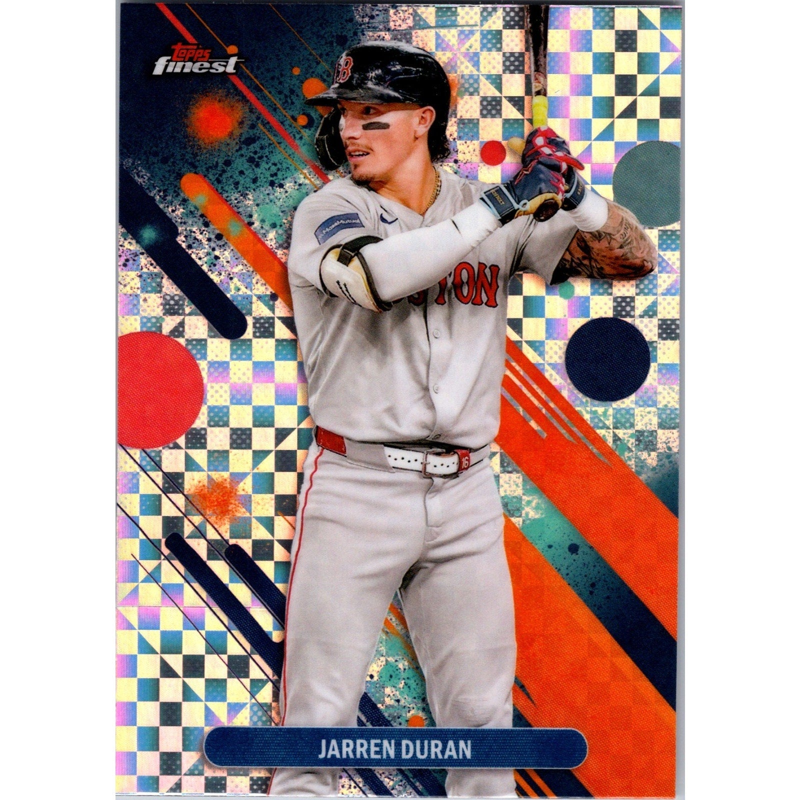 JARREN DURAN 2025 TOPPS FINEST COMMON X-Fractor REFRACTOR Red Sox