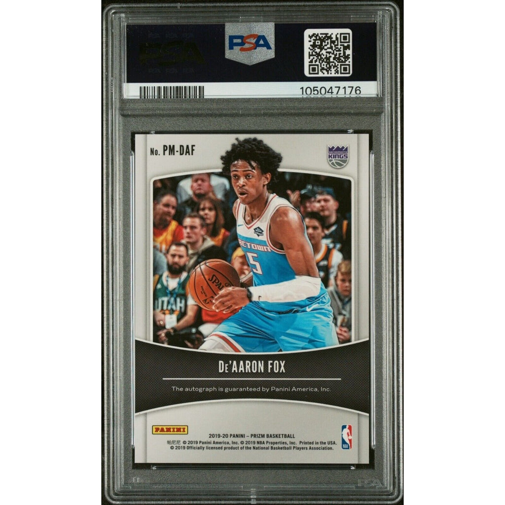 2019 PANINI PRIZM De'AARON FOX PENMANSHIP #PMDAF Kings Spurs NBA PSA 9 Mint