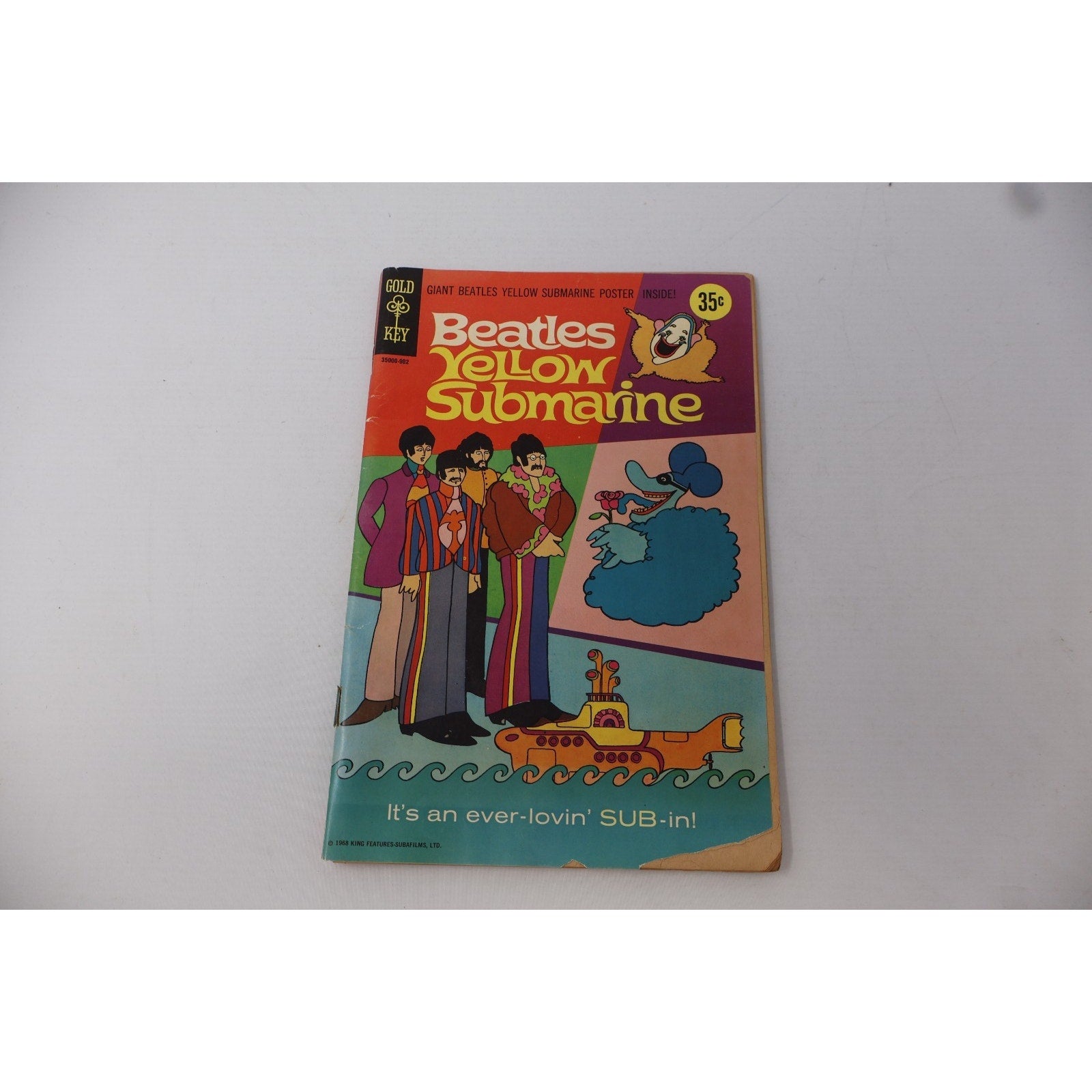 The Beatles Yellow Submarine Comic Book w/o Poster Cover Not Attached