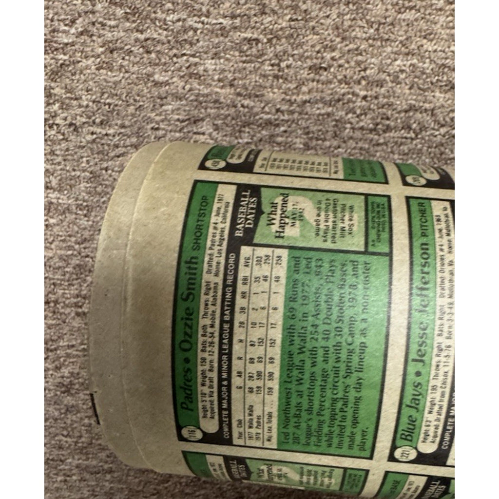 1979 Topps Baseball Card Full Sheet Uncut 144 Cards Roll Vintage Ozzie Smith RC