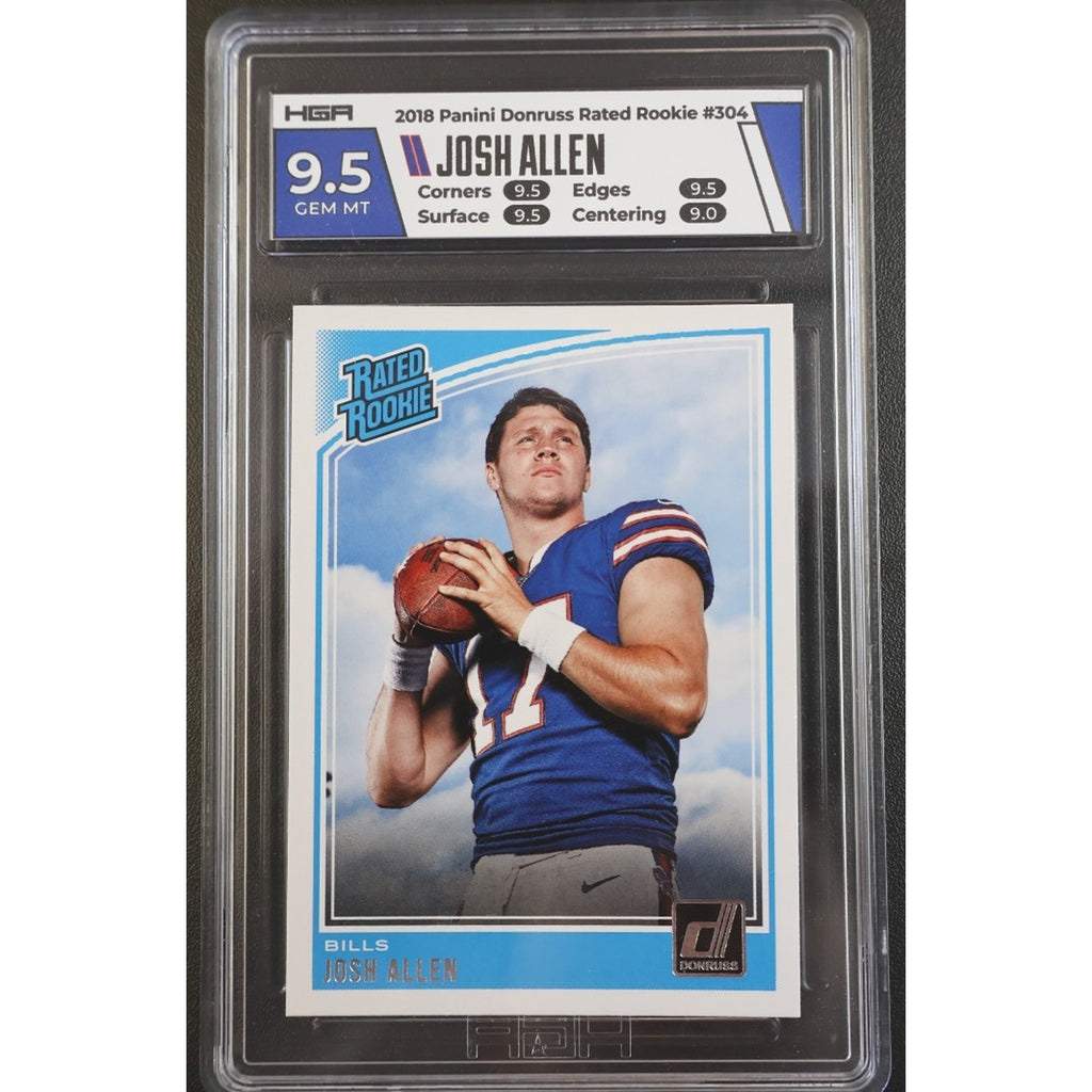 Josh Allen 2018 Donruss Rated Rookie #304 HGA 9.5