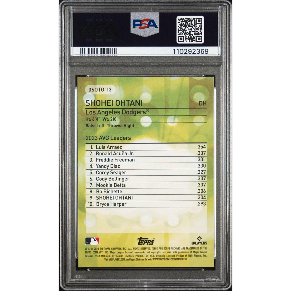2024 TOPPS ARCHIVES 2006 OWN THE GAME #06OTG13 SHOHEI OHTANI PSA 10 MVP Dodgers