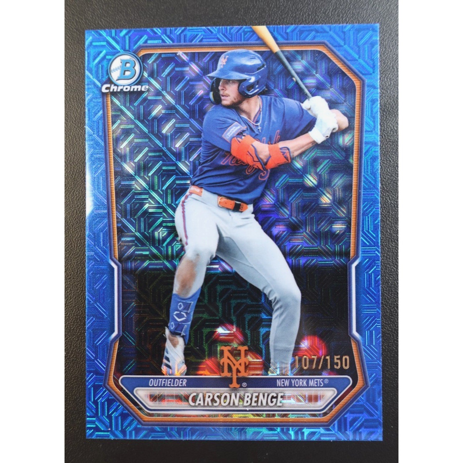 Carson Benge 2026 Bowman Chrome BCP-111 Blue Mojo Refractor Color Match /150
