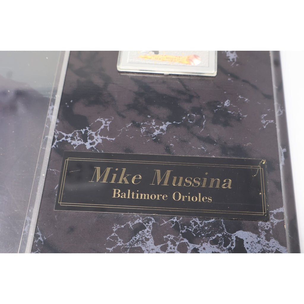 Mike Mussina Baltimore Orioles Wooden Plaque Photo+Baseball Card Great Condition