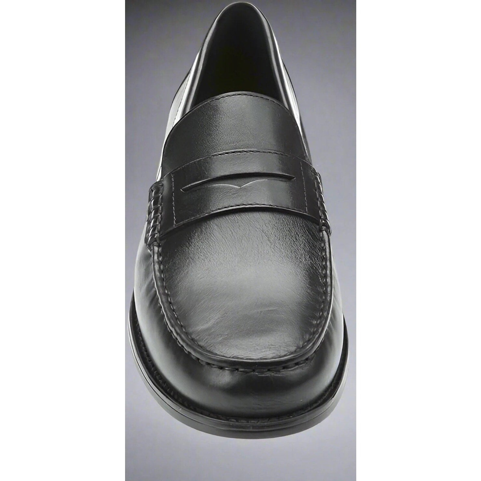 Geox Mens U Ascanio C Black Leather Dress Loafers Penny Shoes Respira Italian