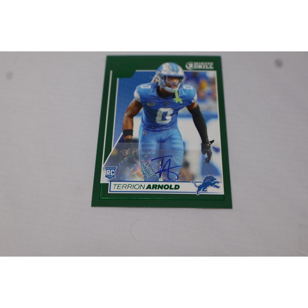 2024 Panini Zenith Terrion Arnold RC Auto Green Two Minute Drill Rookie #190