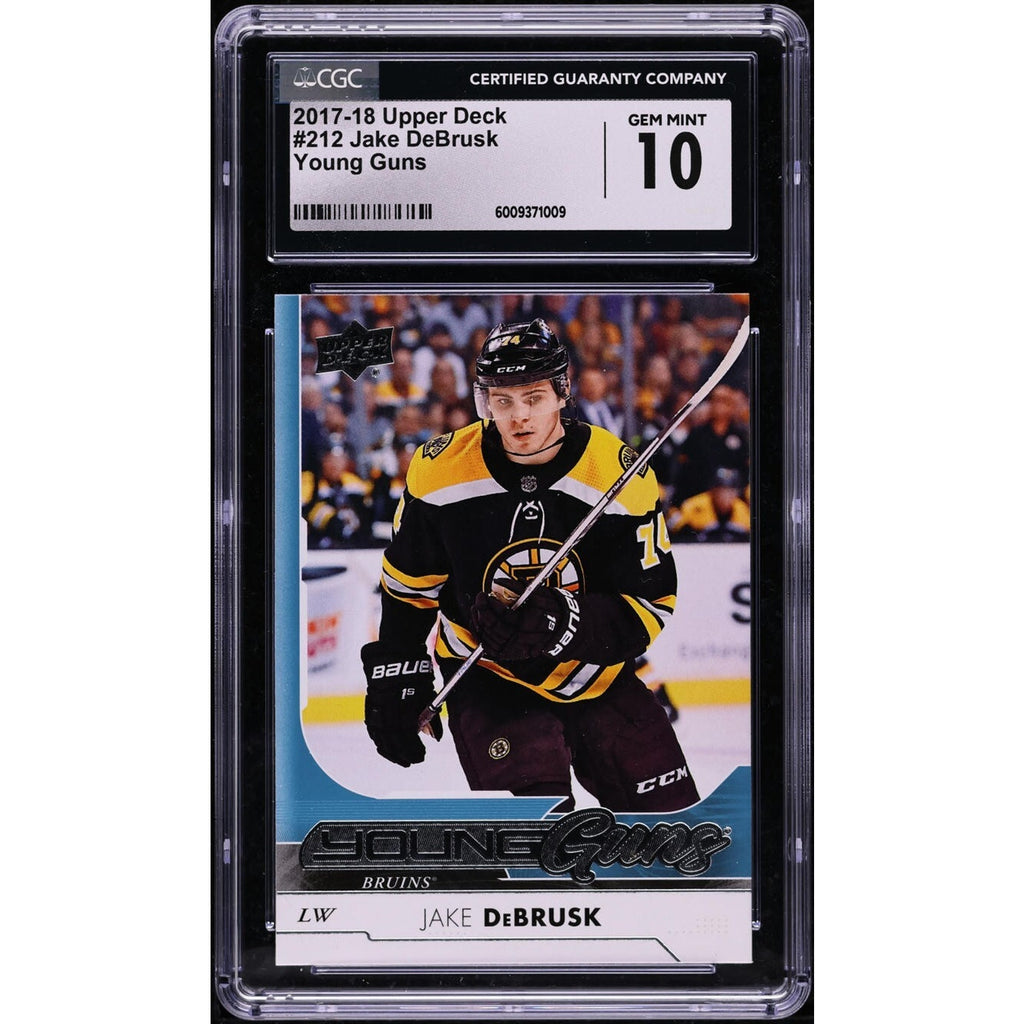 2017 Upper Deck Young Guns Jake DeBrusk ROOKIE #212 CGC 10 GEM MINT Bruins