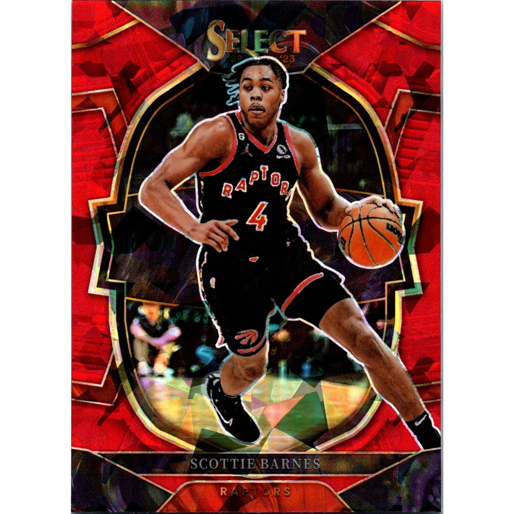 Scottie Barnes 2022-23 Panini Select Red Cracked Ice Prizm #53 Mint