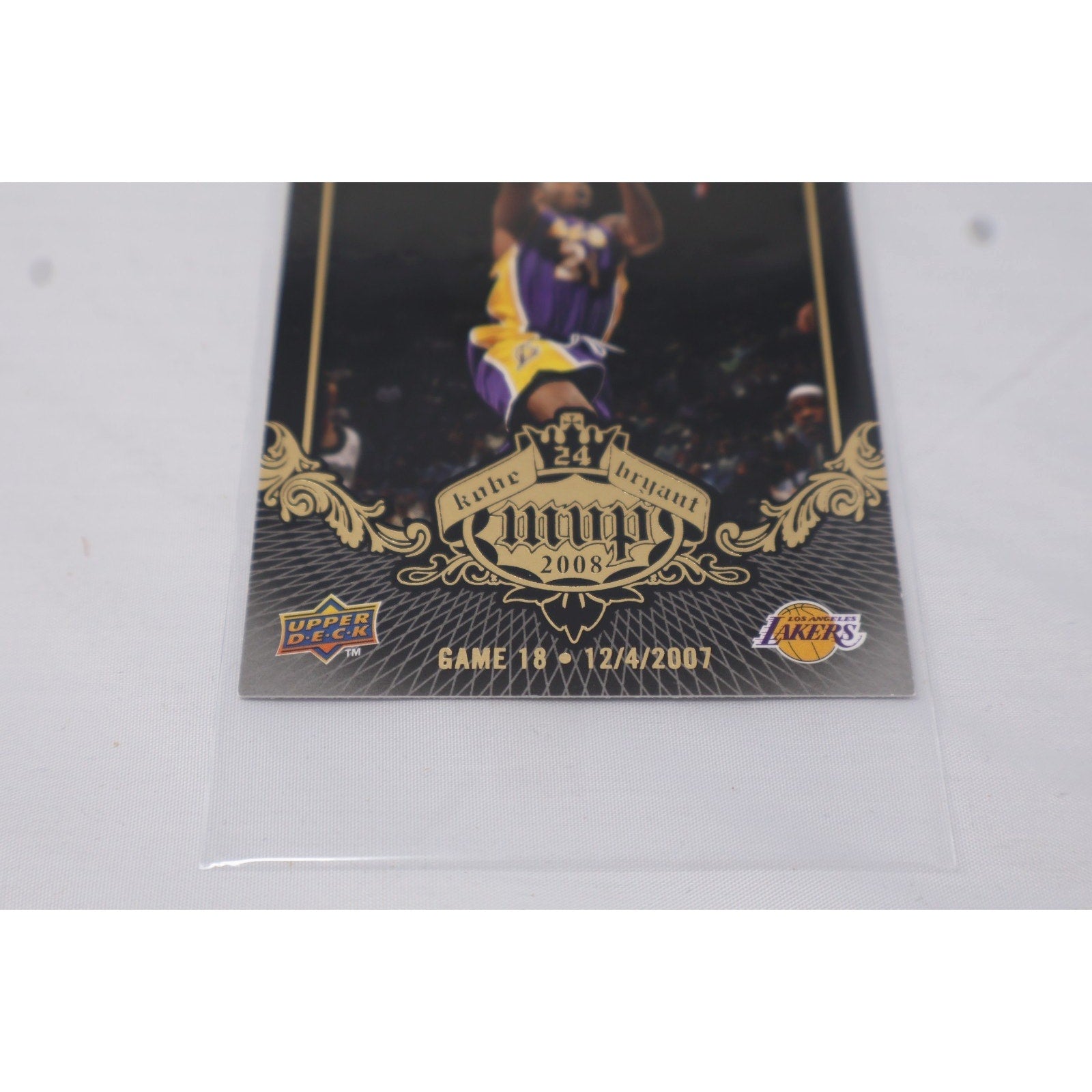 Kobe Bryant 2008-09 Upper Deck MVP 2008 Black Border Game 18 #KB-18 Mint