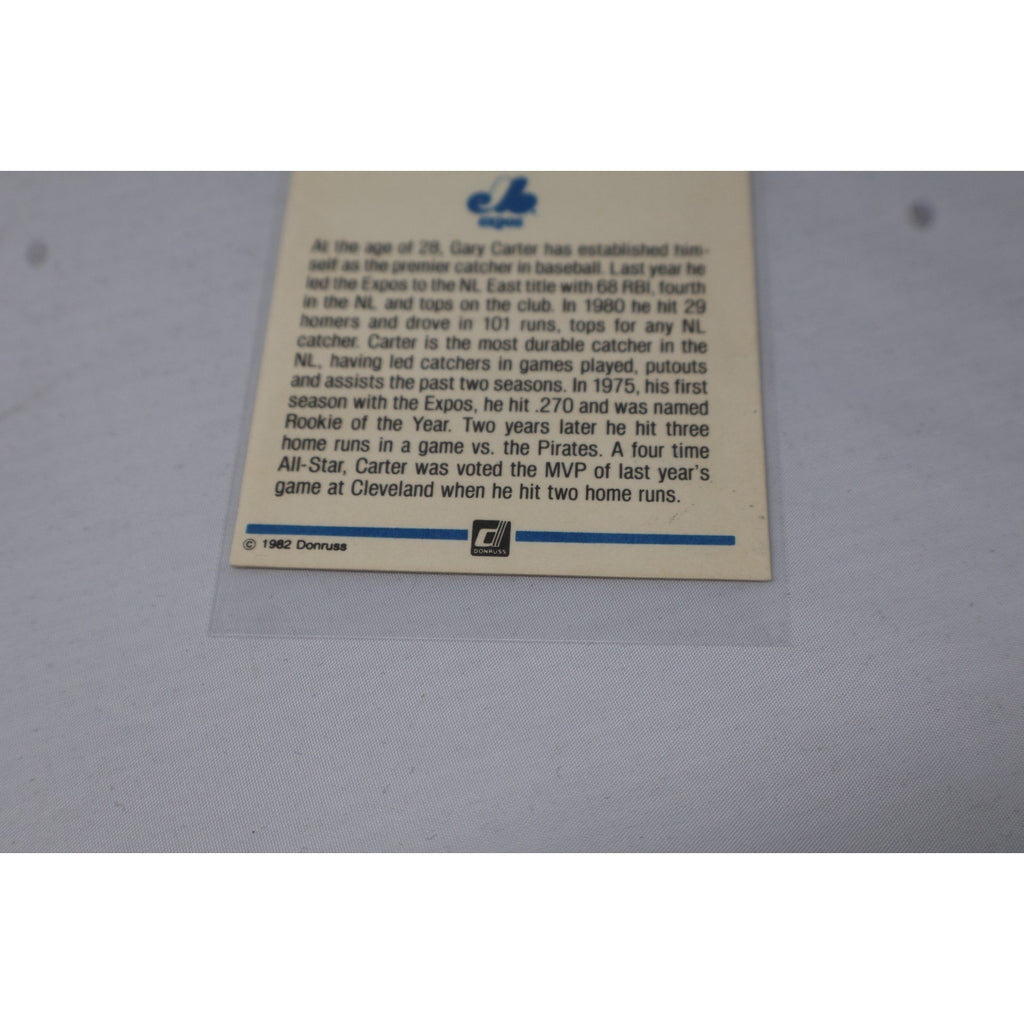 Gary Carter Auto 1982 Donruss Diamond Kings On Card (Not a sticker) Autograph MT