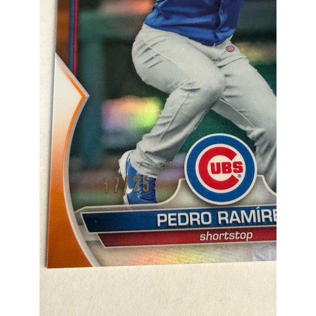 2023 Pedro Ramirez 1st Bowman Chrome True Orange /25 Rookie Cubs #BCP-2
