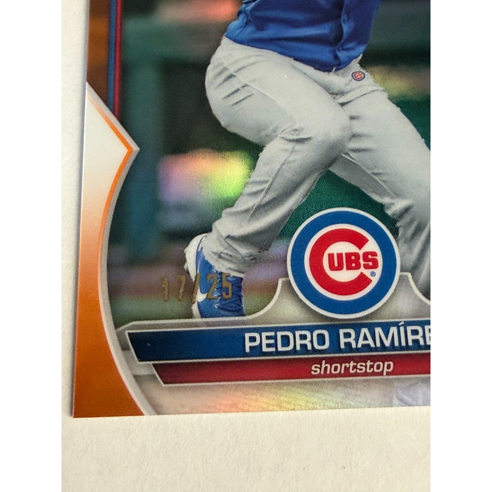 2023 Pedro Ramirez 1st Bowman Chrome True Orange /25 Rookie Cubs #BCP-2