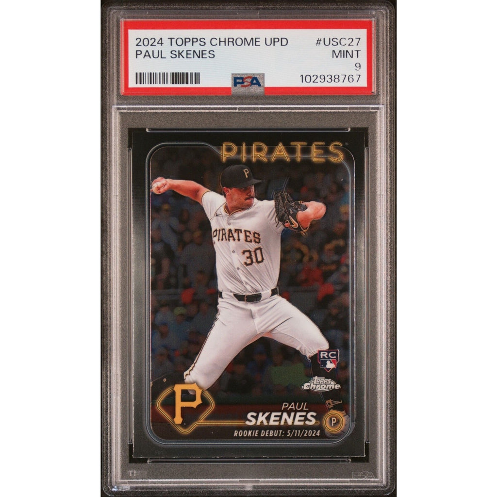 2024 TOPPS CHROME UPDATE USC27 PAUL SKENES Pirates Rookie RC #USC27 PSA 9 Mint