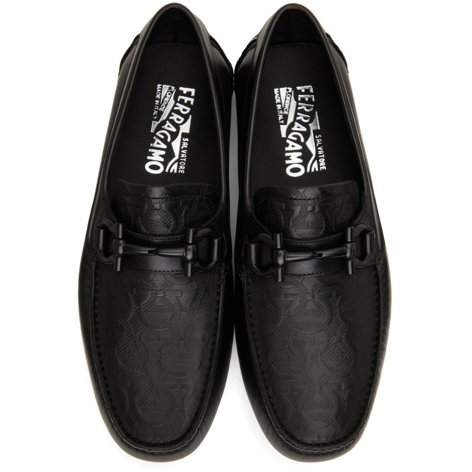 New Salvatore Ferragamo Parigi Black Dark Driver Loafer Leather Box Size 6 EEE