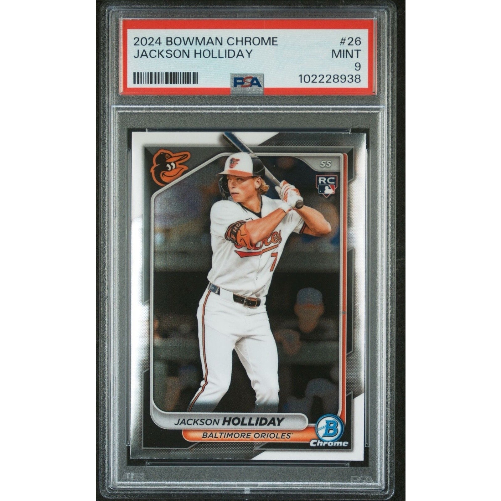 2024 Bowman Chrome #26 Jackson Holliday Baltimore Orioles RC Rookie PSA 9