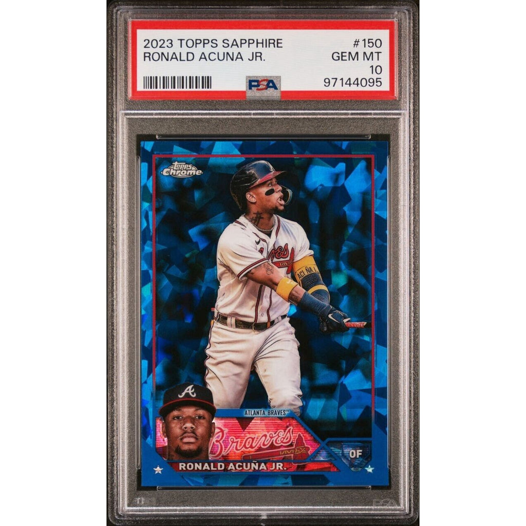 2023 Topps Chrome Sapphire #150 Ronald Acuna Jr. Braves PSA 10 Gem Mint