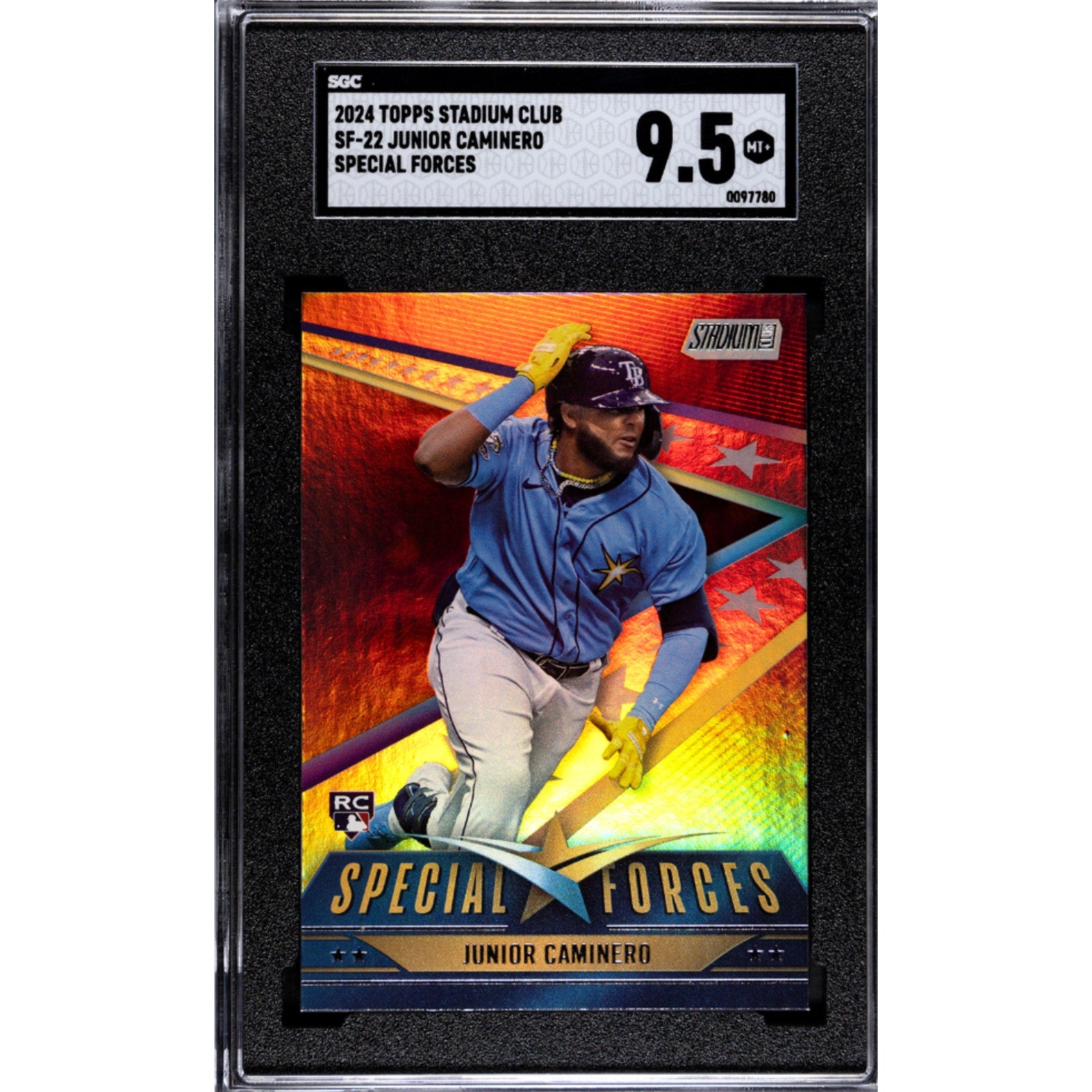 2024 Topps Stadium Club Special Forces #SF-22 Junior Caminero Rookie SGC 9.5