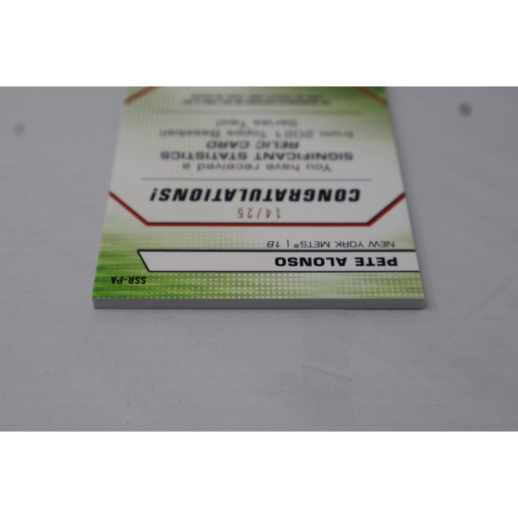 Pete Alonso 2021 Topps Significant Statistics Relic 14/25 #SSR-PA NM+