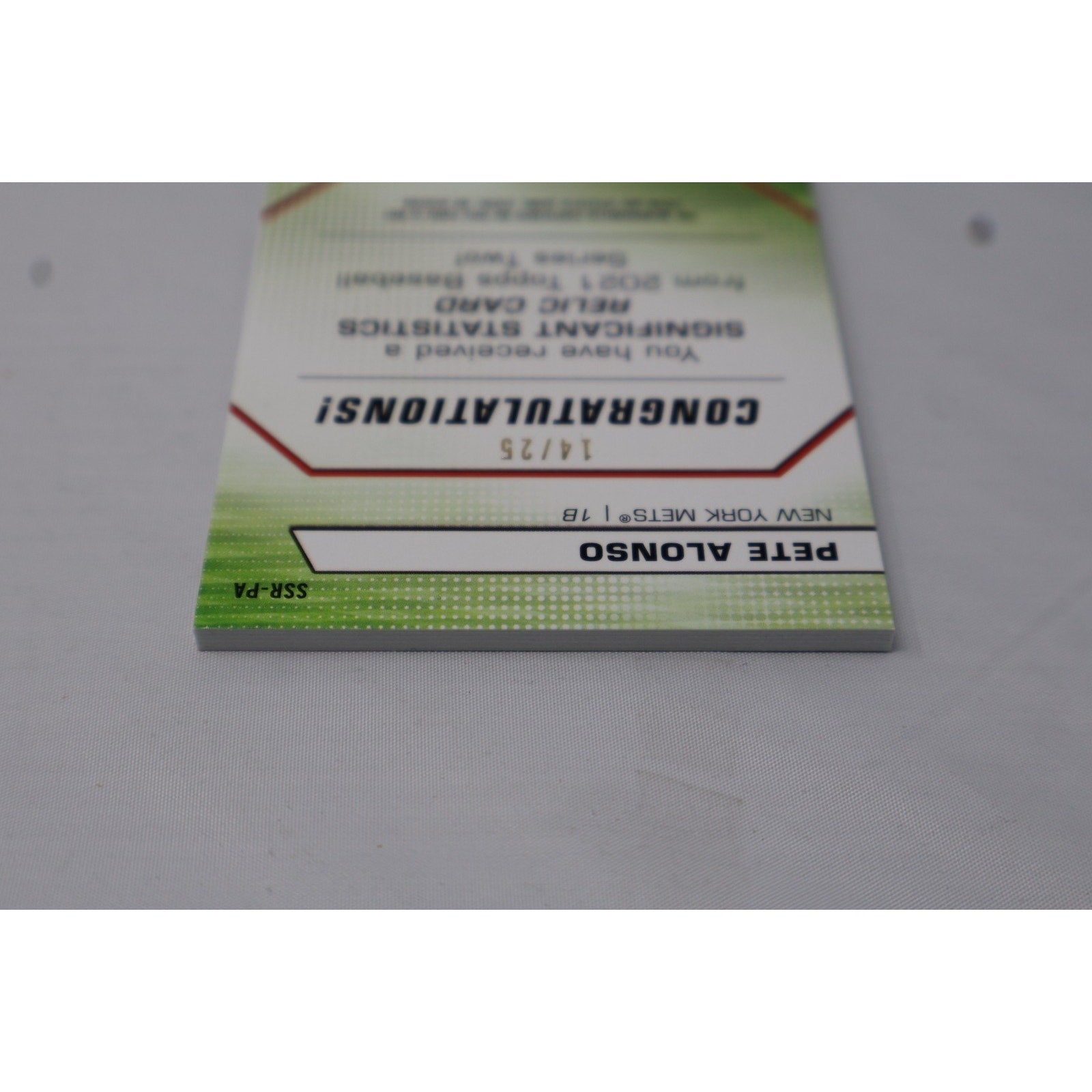 Pete Alonso 2021 Topps Significant Statistics Relic 14/25 #SSR-PA NM+