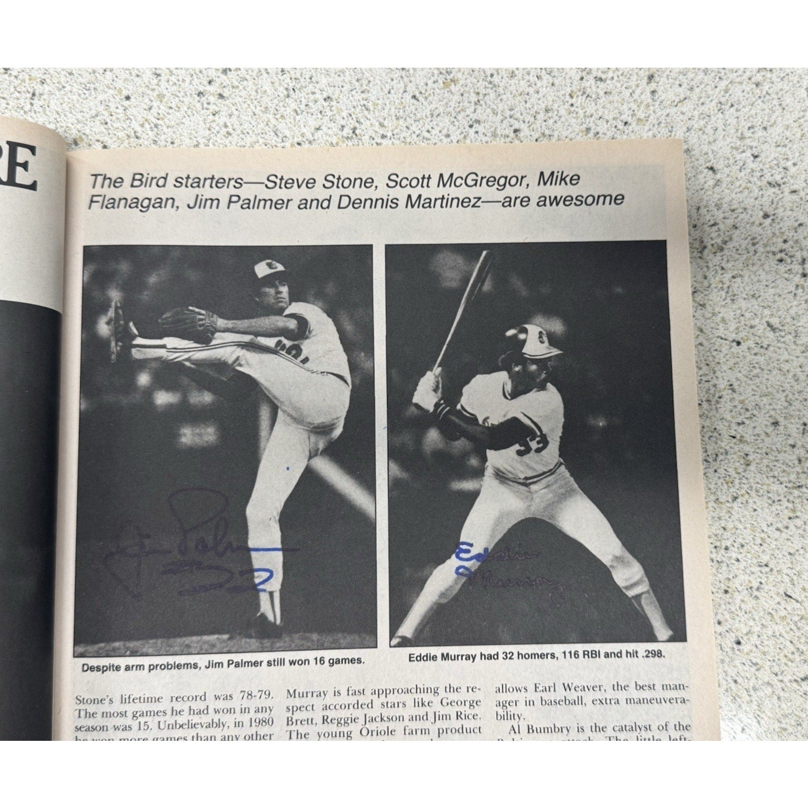 1980 Popular Sports Baseball Magazine 18 Players Auto Carlton Brett Mcgraw Parke