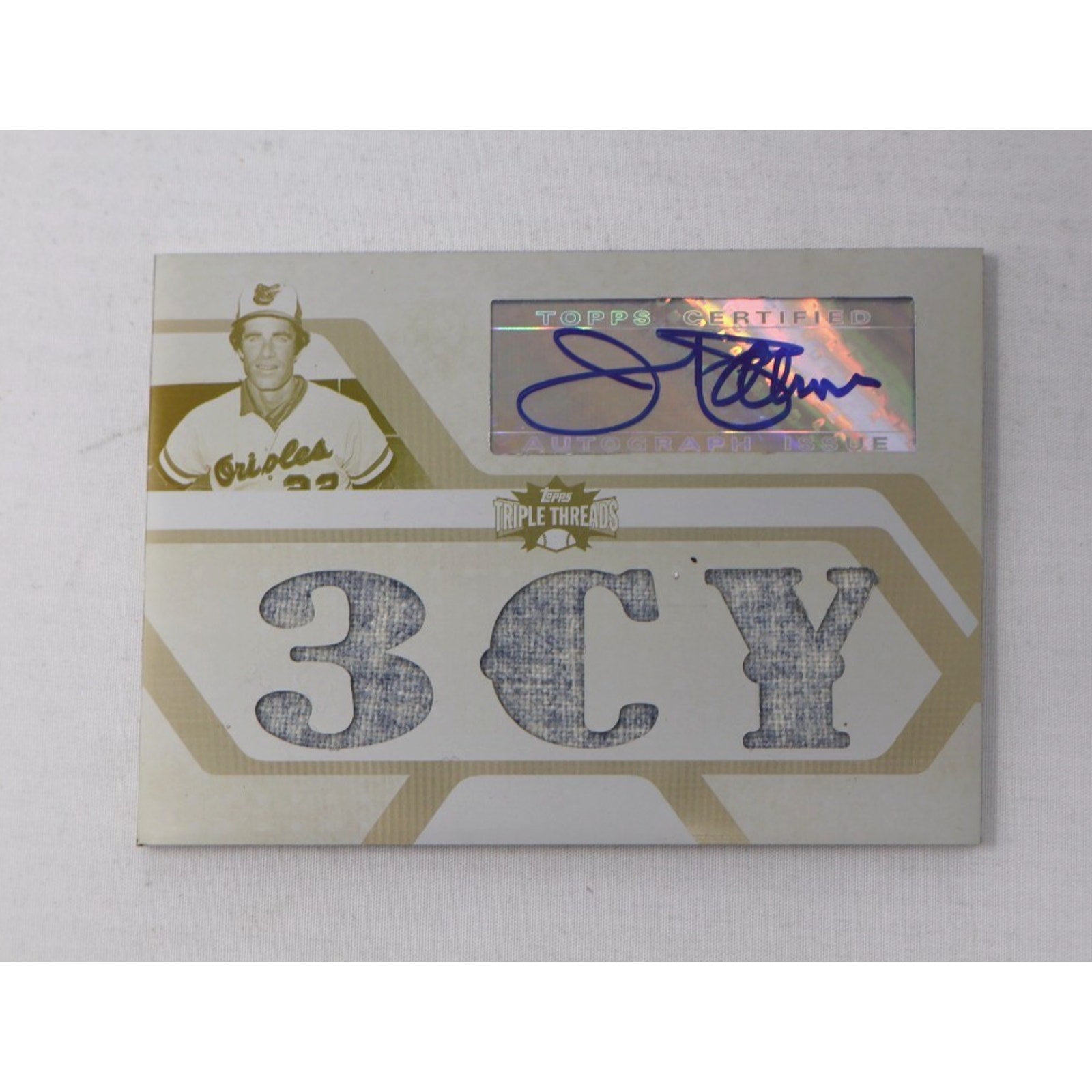 Jim Palmer 2008 Topps Triple Threads White Whale Triple Patch Auto #TTAR-59 1/1