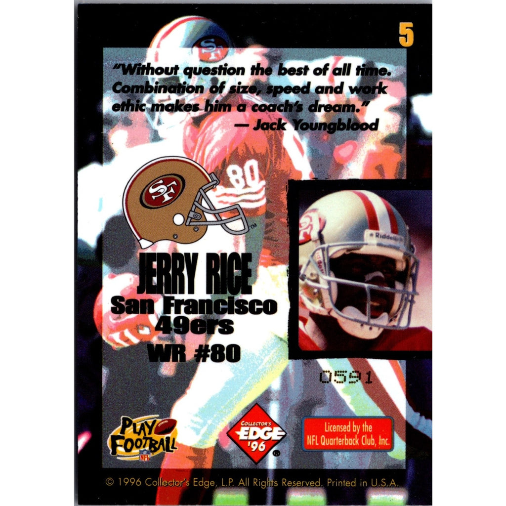 Jerry Rice 1996 Collector's Edge - Ripped #5 San Francisco 49ers