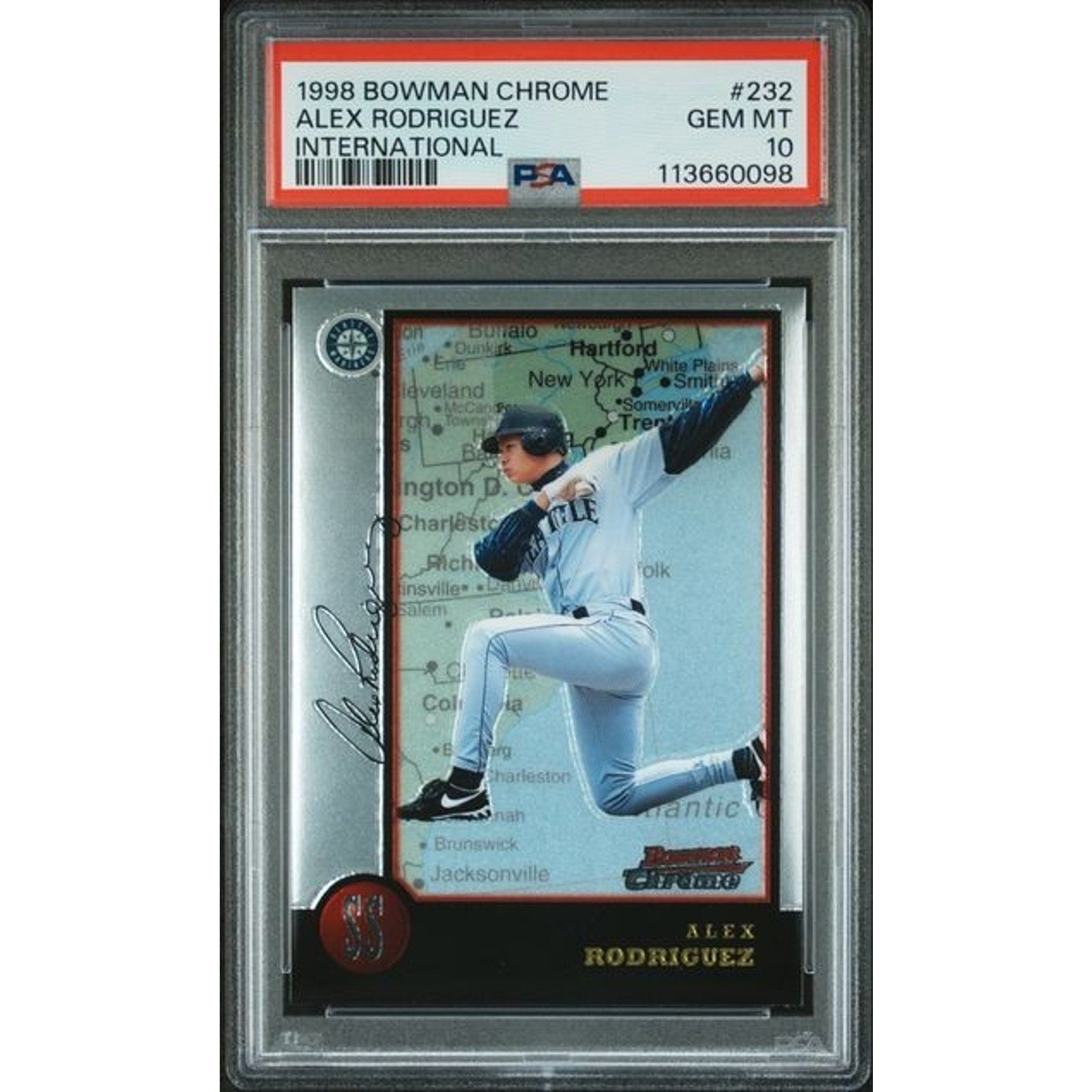 Alex Rodriguez 1998 Bowman Chrome International #232 PSA 10 Gem Mint