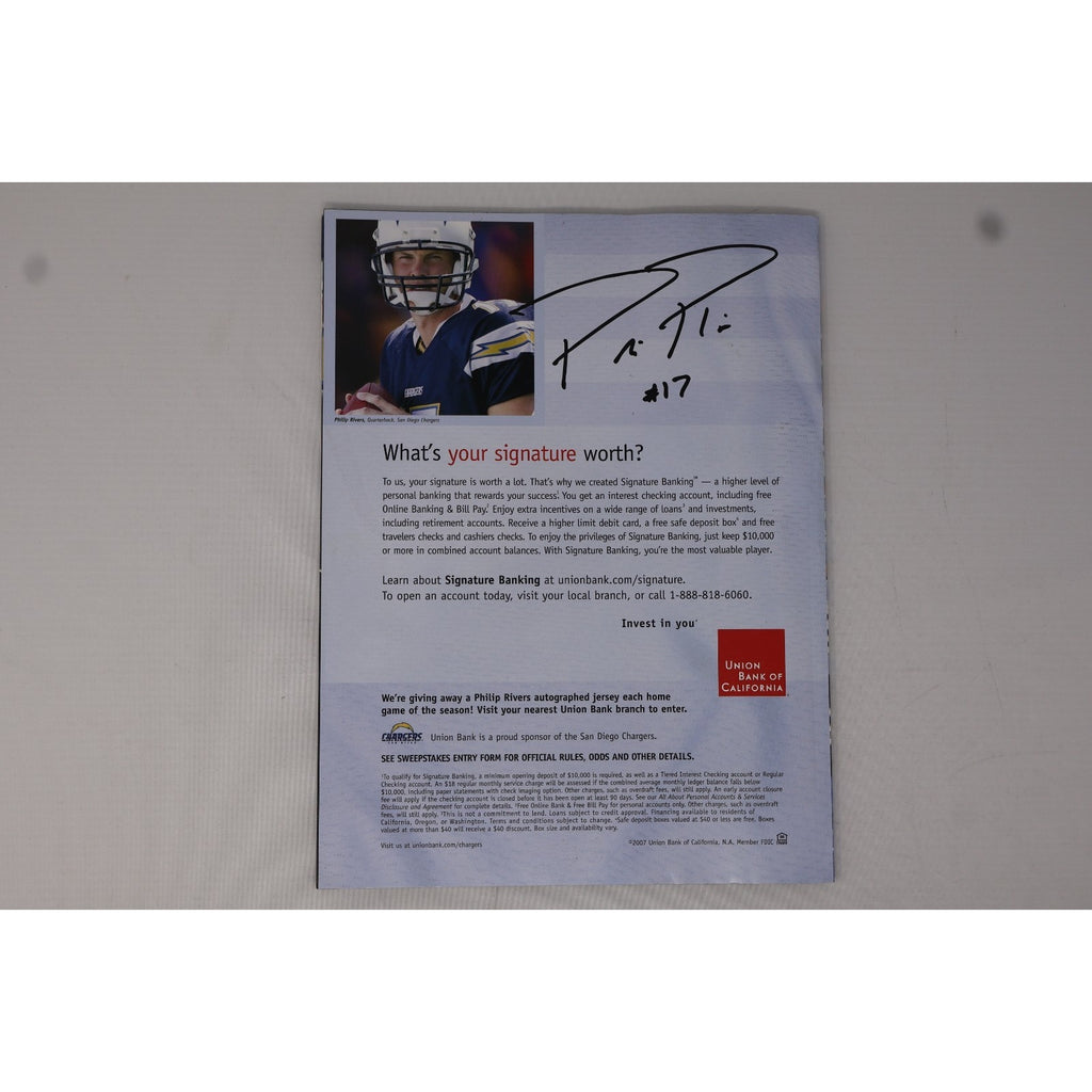 Shawne Merriman On Cover San Diego Chargers Gameday Magazine 11-25-2007 Ravens