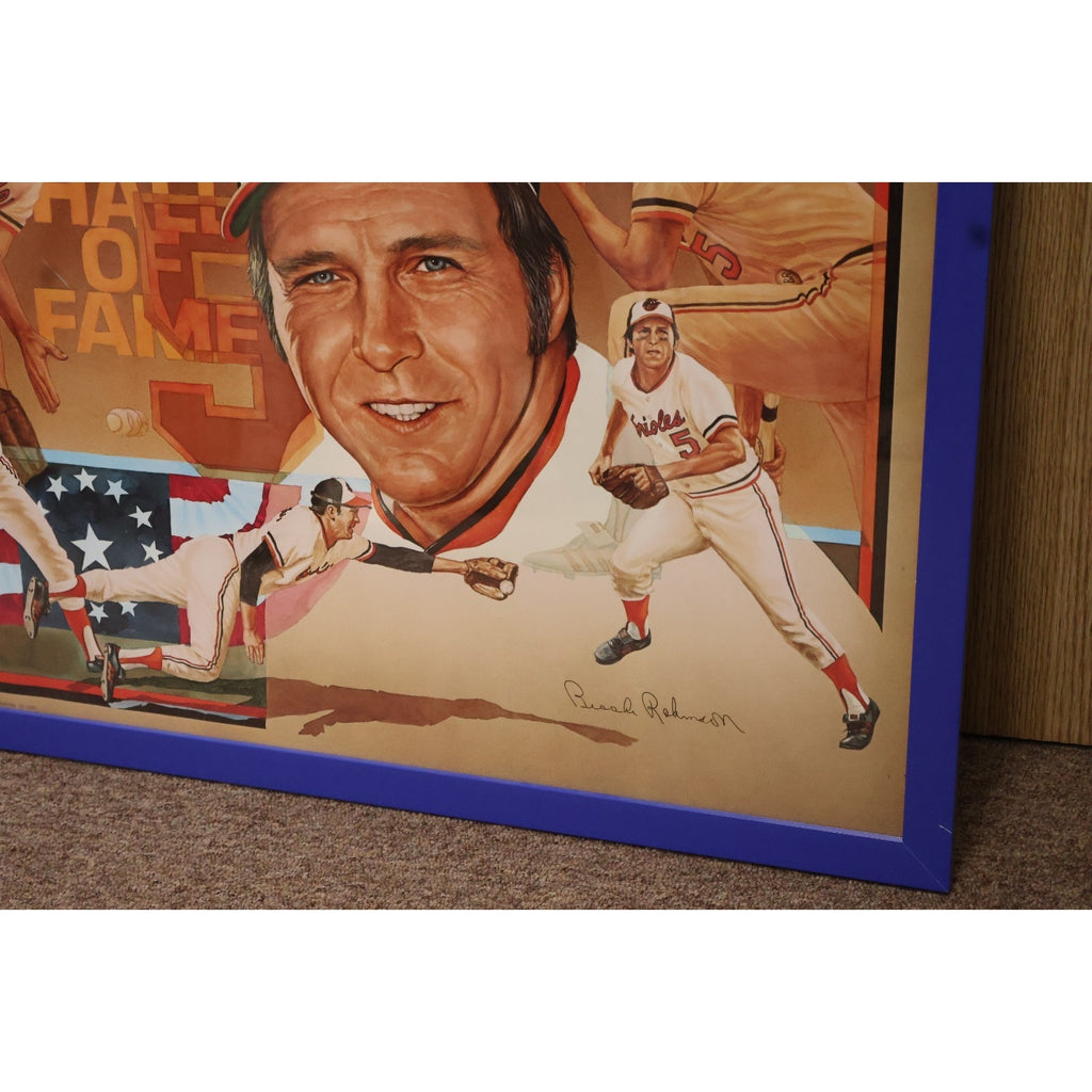 Brooks Robinson 1983 Baltimore Orioles Hall Of Fame Poster Framed 28x21