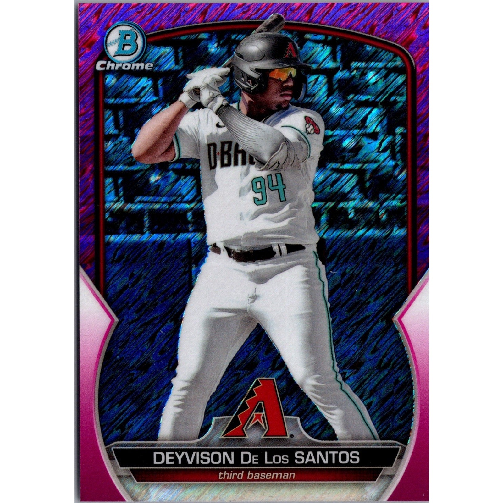 DEYVISON DE LOS SANTOS - 2023 BOWMAN CHROME FUCHSIA SHIMMER REFRACTOR #BCP158