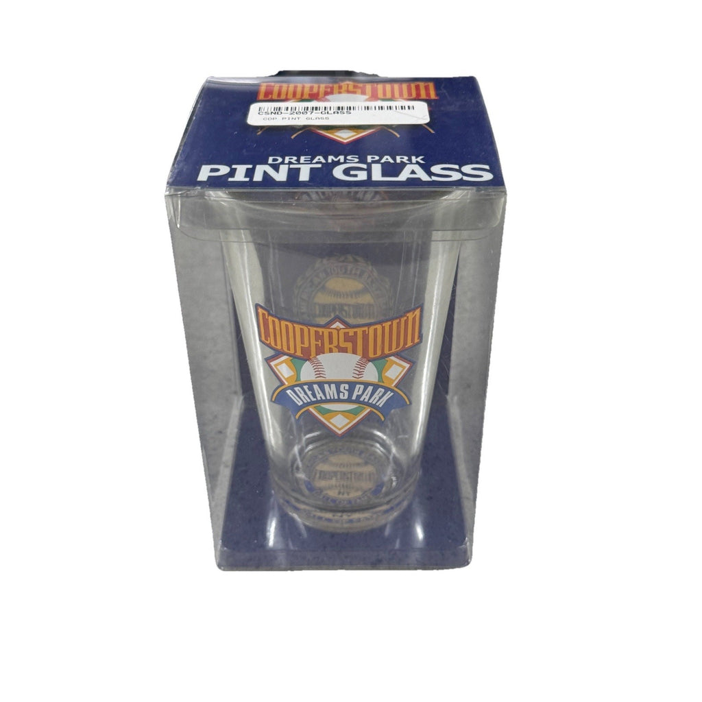 Cooperstown Dream Park Pint Glass Baseball Sealed Vintage 2000s