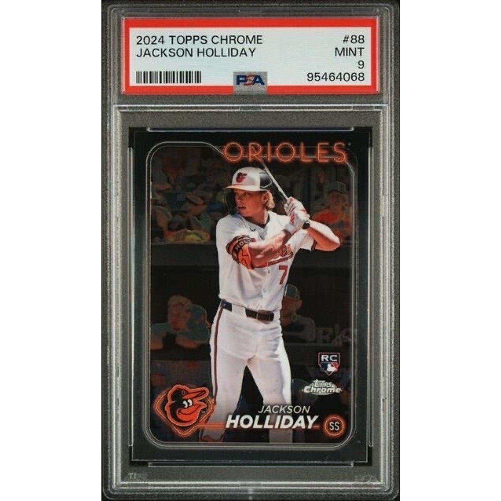 2024 Topps Chrome Jackson Holliday #88 Rookie RC Baseball Card PSA 9