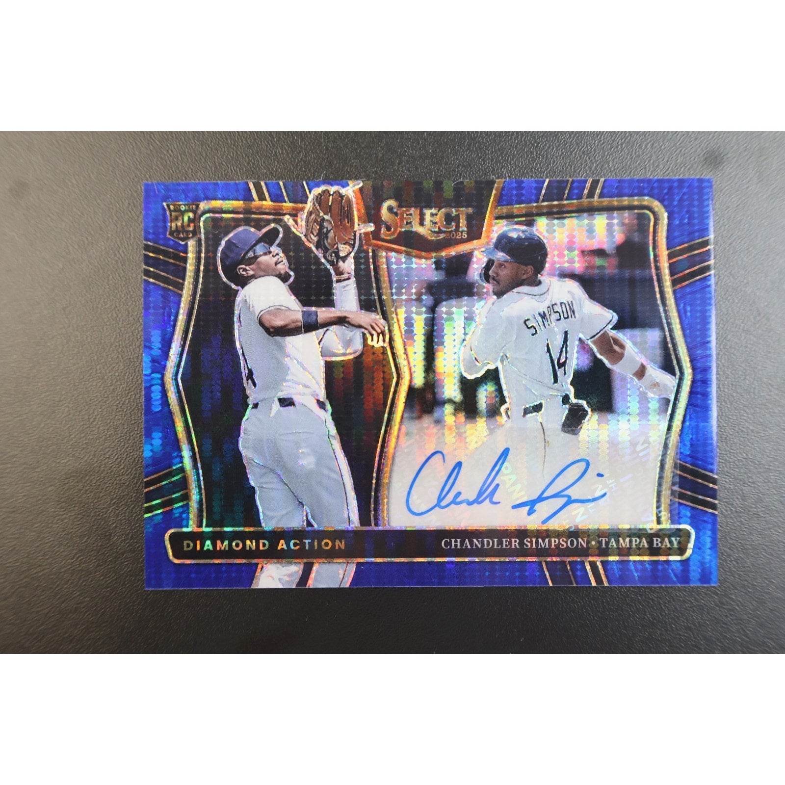 Chandler Simpson 2025 Select RC Diamond Action Blue Pulsar Rookie Auto #DAS-CS