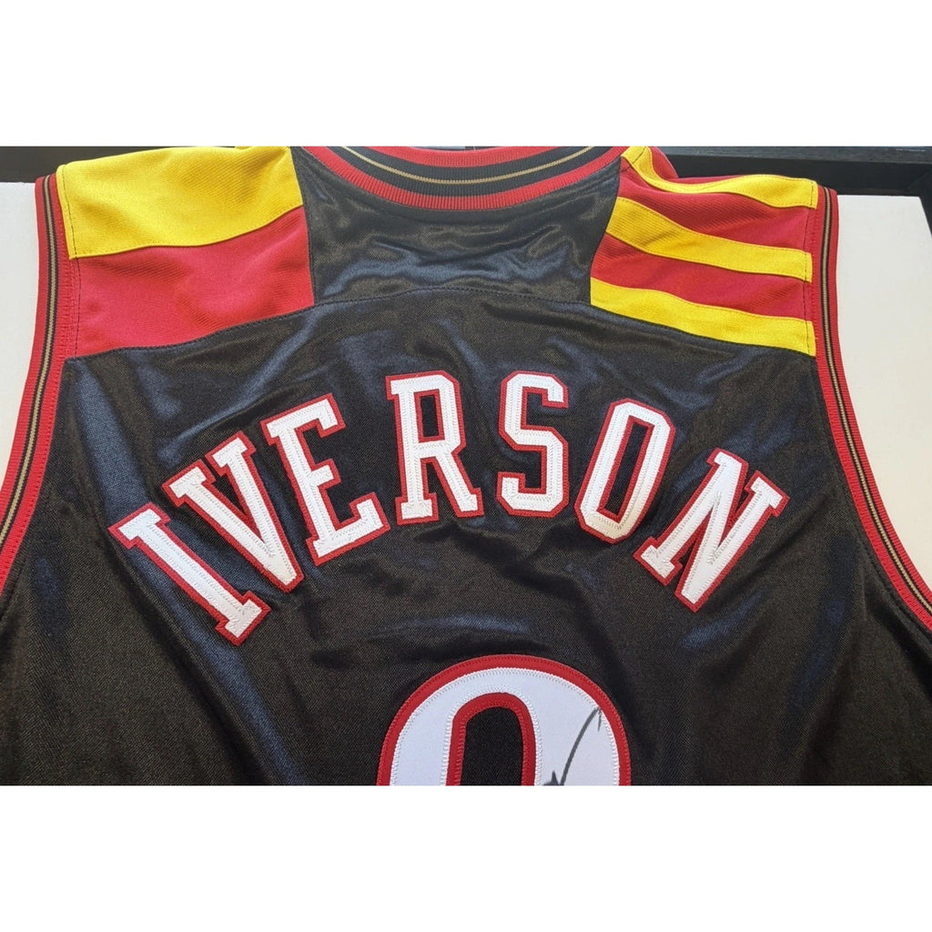 Upper back detail of Allen Iverson Mitchell & Ness Hardwood Classics jersey