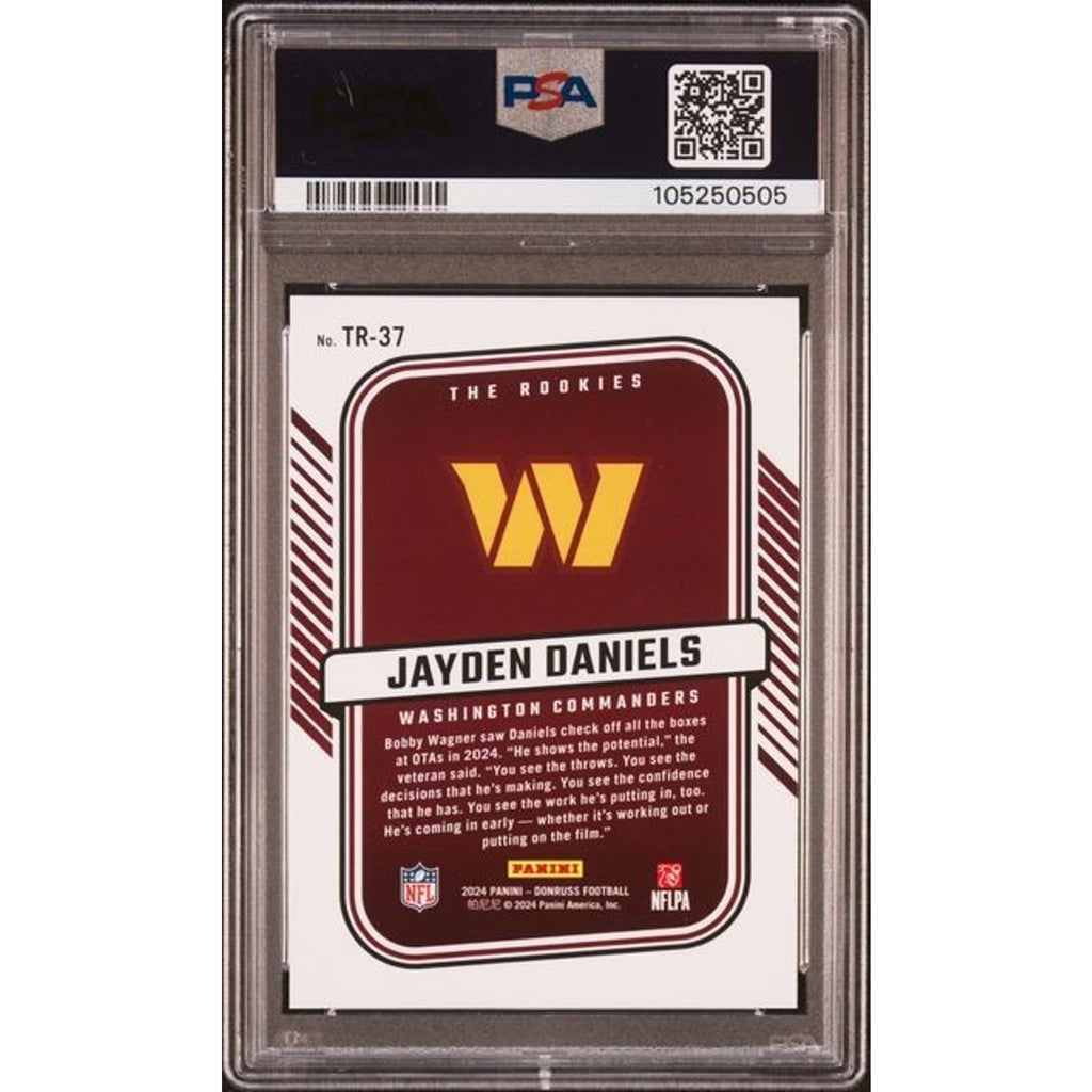 Jayden Daniels 2024 Donruss The Rookies #TR37 PSA 10