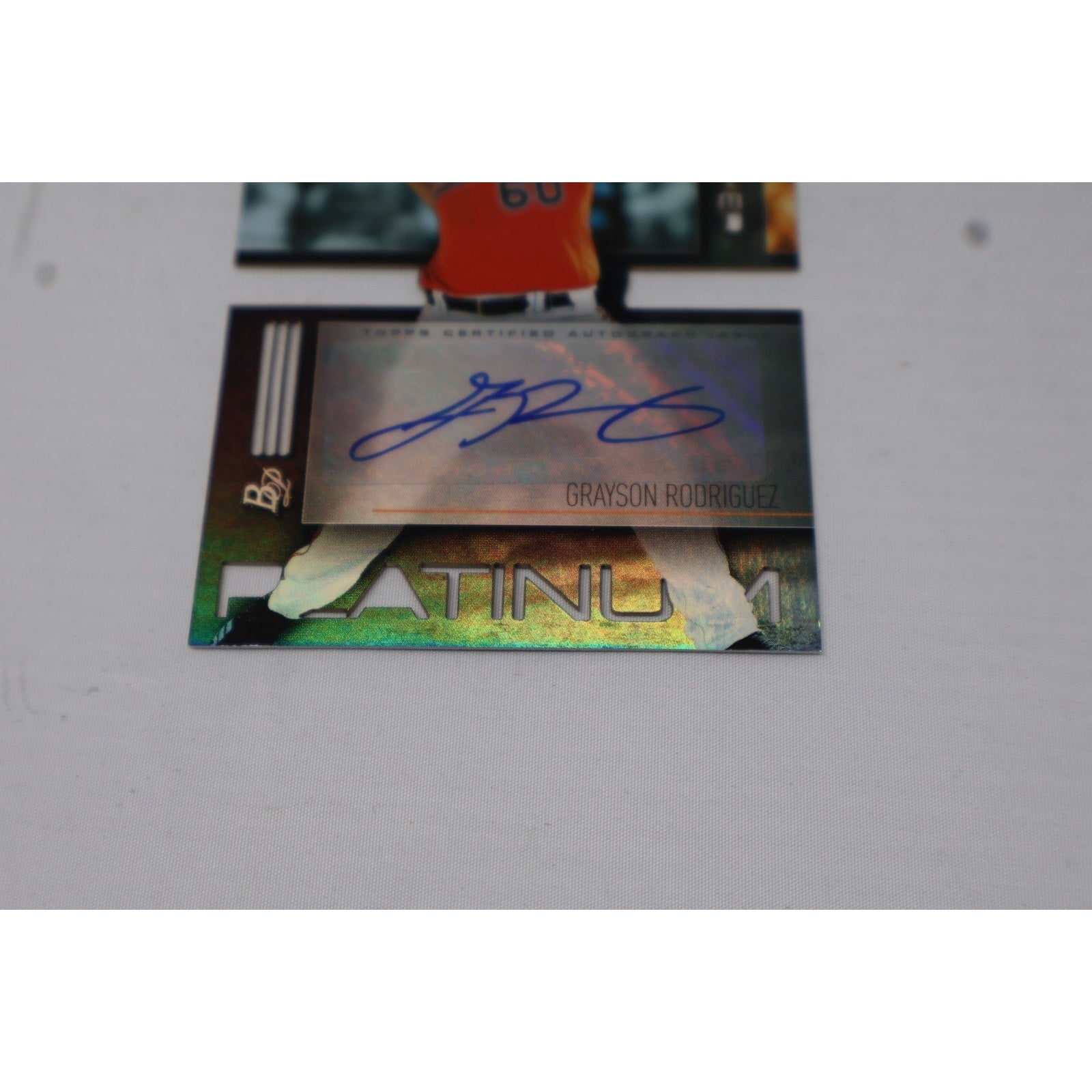 Grayson Rodriguez 2020 Bowman Platinum Die-Cut Autograph SerialNumbered /50