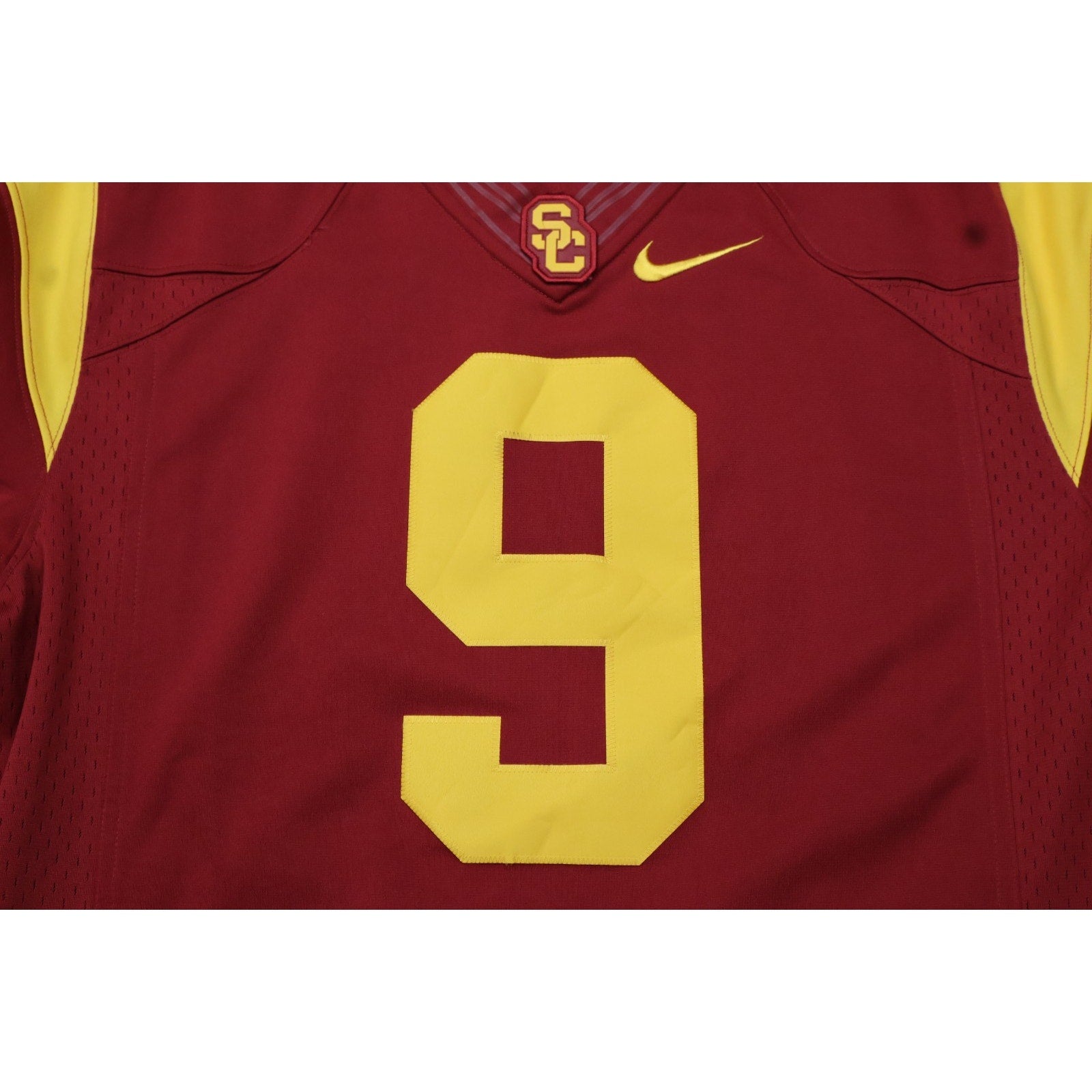 Nike USC Trojans Football Jersey Carson Palmer #9 Men's L Red/Yellow Stitched