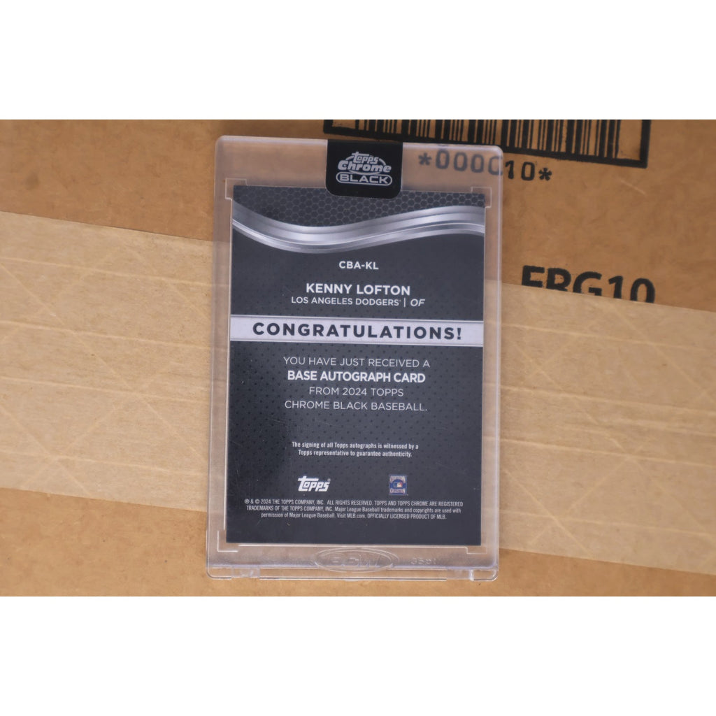 Kenny Lofton 2024 Topps Chrome Black Autograph Card #CBA-KL /50