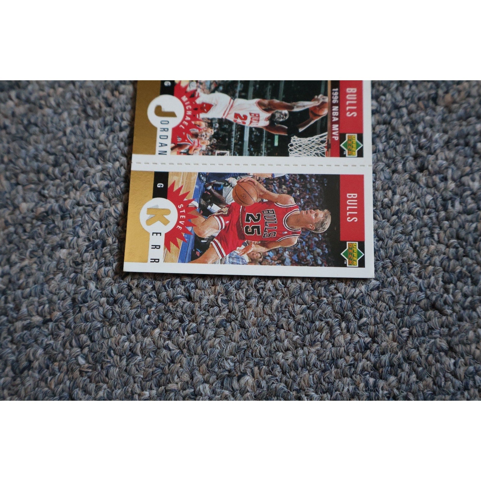 1997 Upper Deck Triple Gold #B1 Michael Jordan, Steve Kerr, Ron Harper Bulls NM