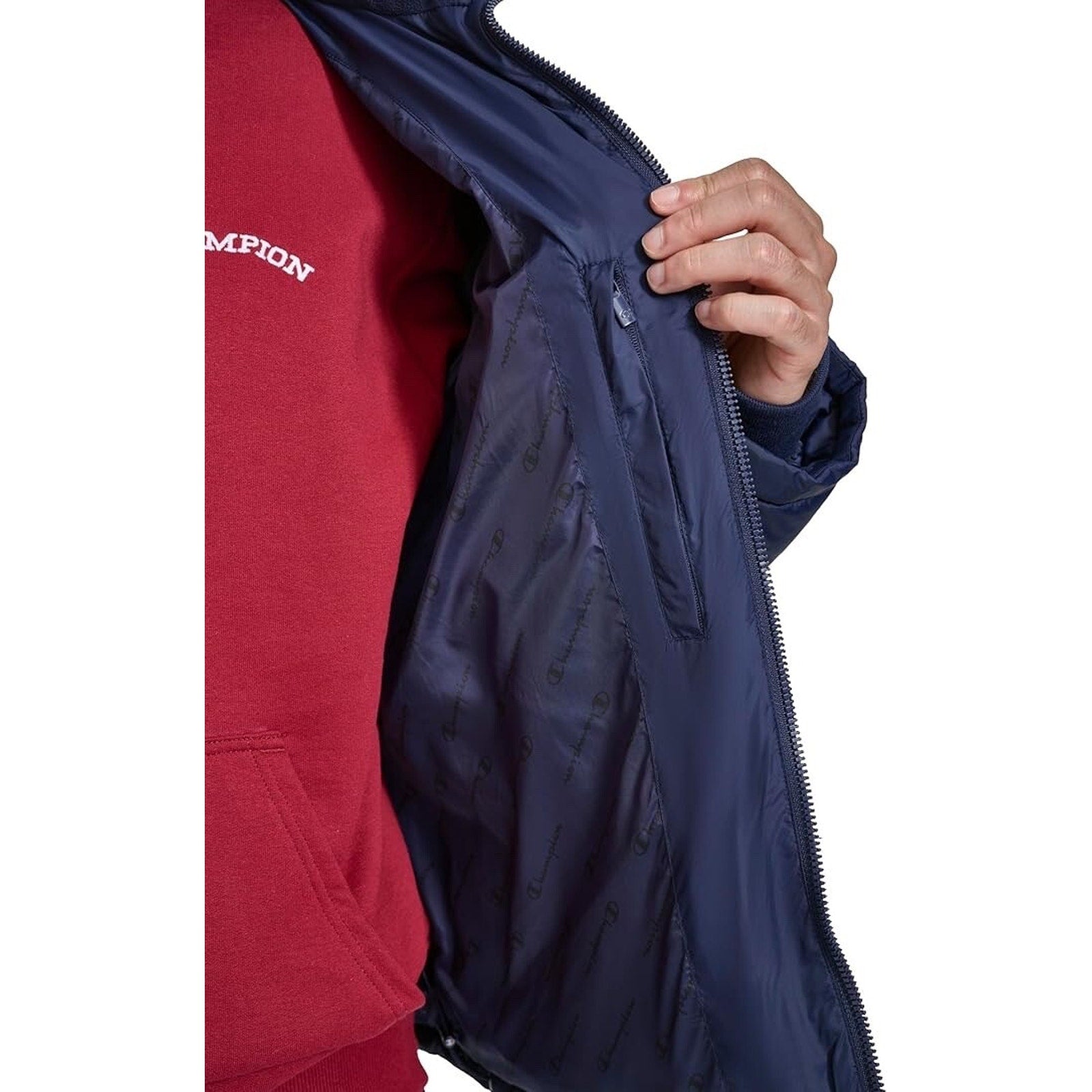 Champion Men's Heavy Weight Puffer with Adjustable Hood Peacoat Winter Coat