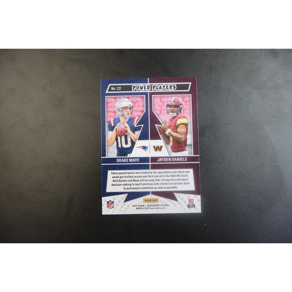 DRAKE MAYE / JAYDEN DANIELS 2024 Panini Contenders Power Players ROOKIE (RC) #22