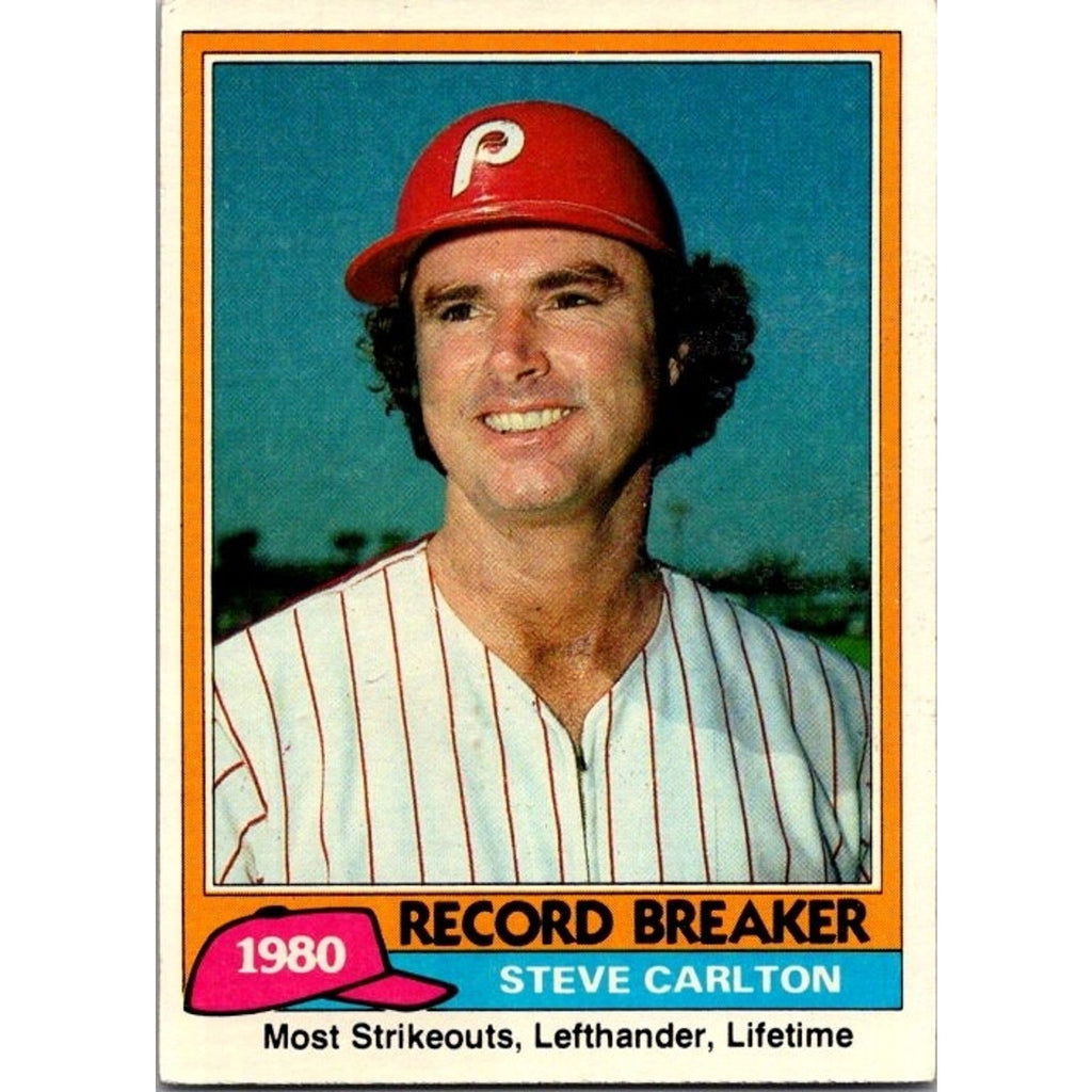 1981 Topps Steve Carlton Baseball Card #202 NM-Mint