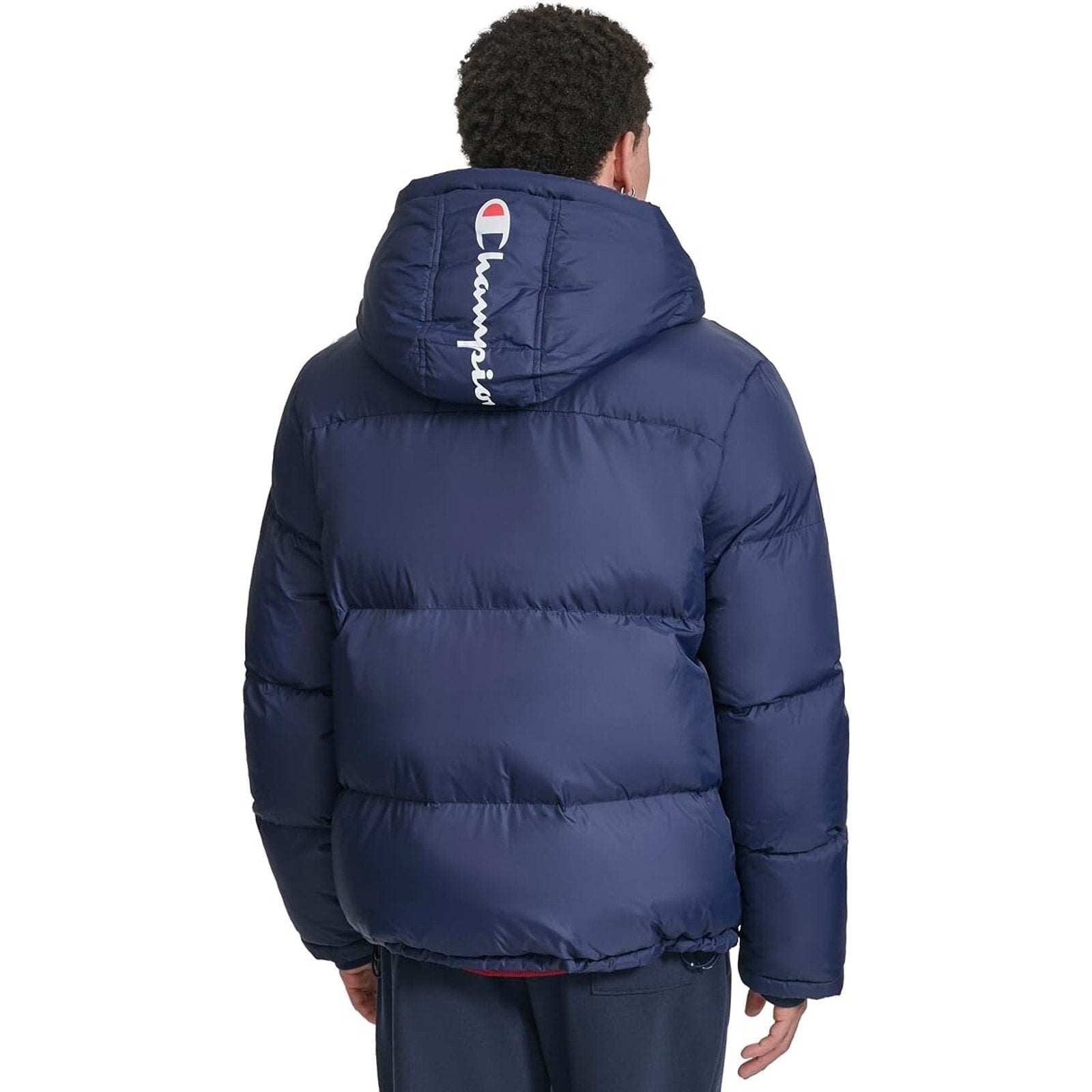 Champion Men's Heavy Weight Puffer with Adjustable Hood Peacoat Winter Coat