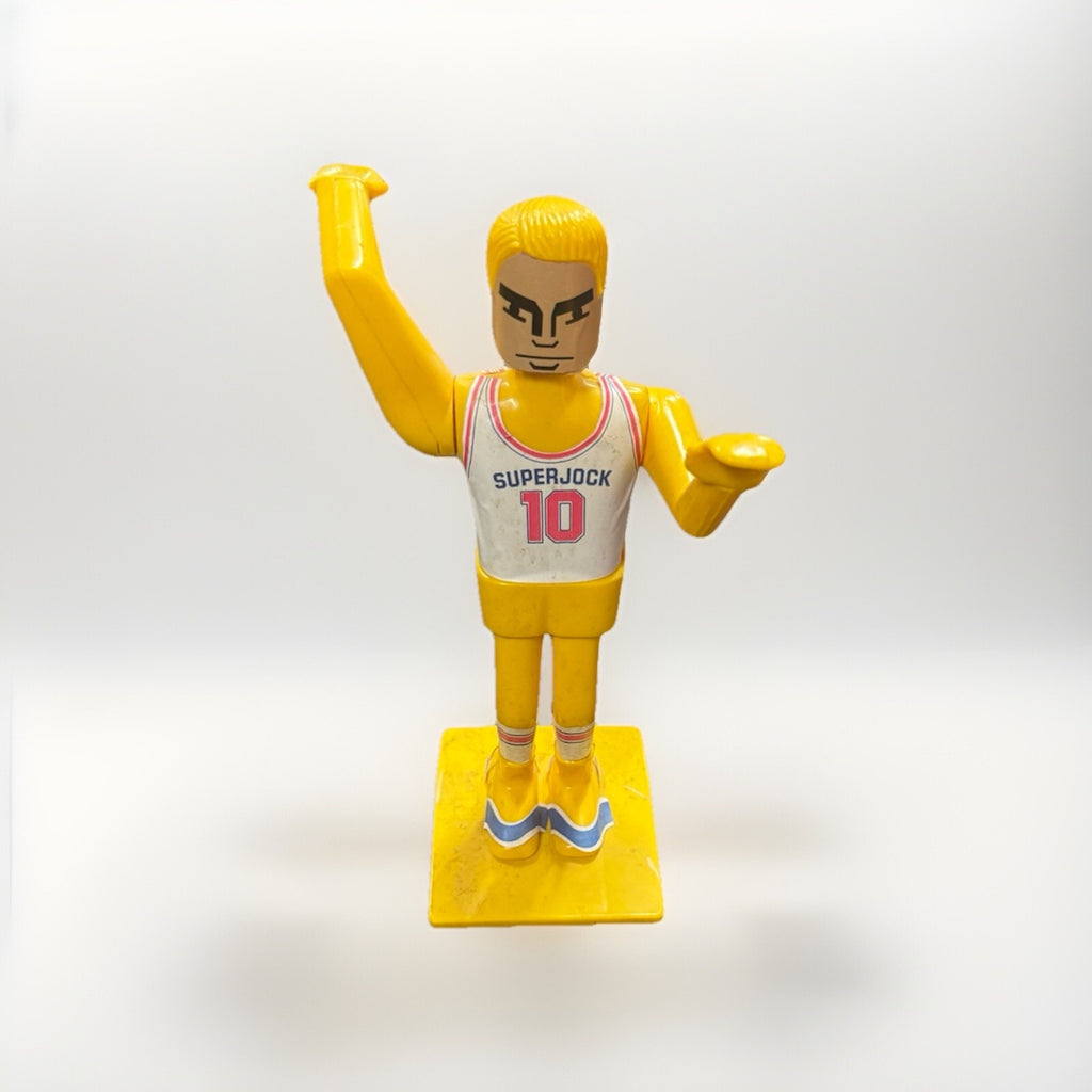 Vintage Superjock 10 Toy Stand Schaper 1976 Basketball Arm Moves Free Shipping
