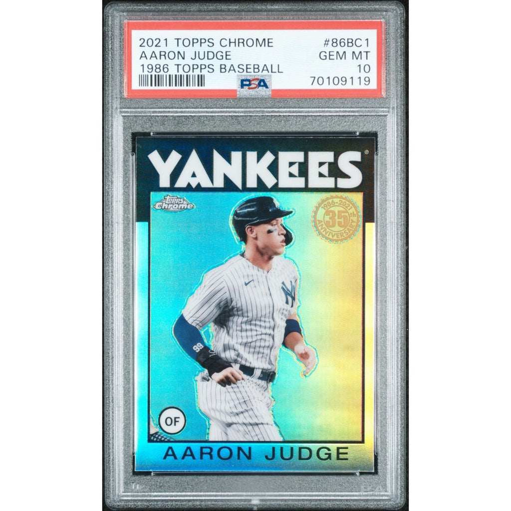 2021 TOPPS CHROME 1986 TOPPS BB #86BC1 AARON JUDGE PSA 10