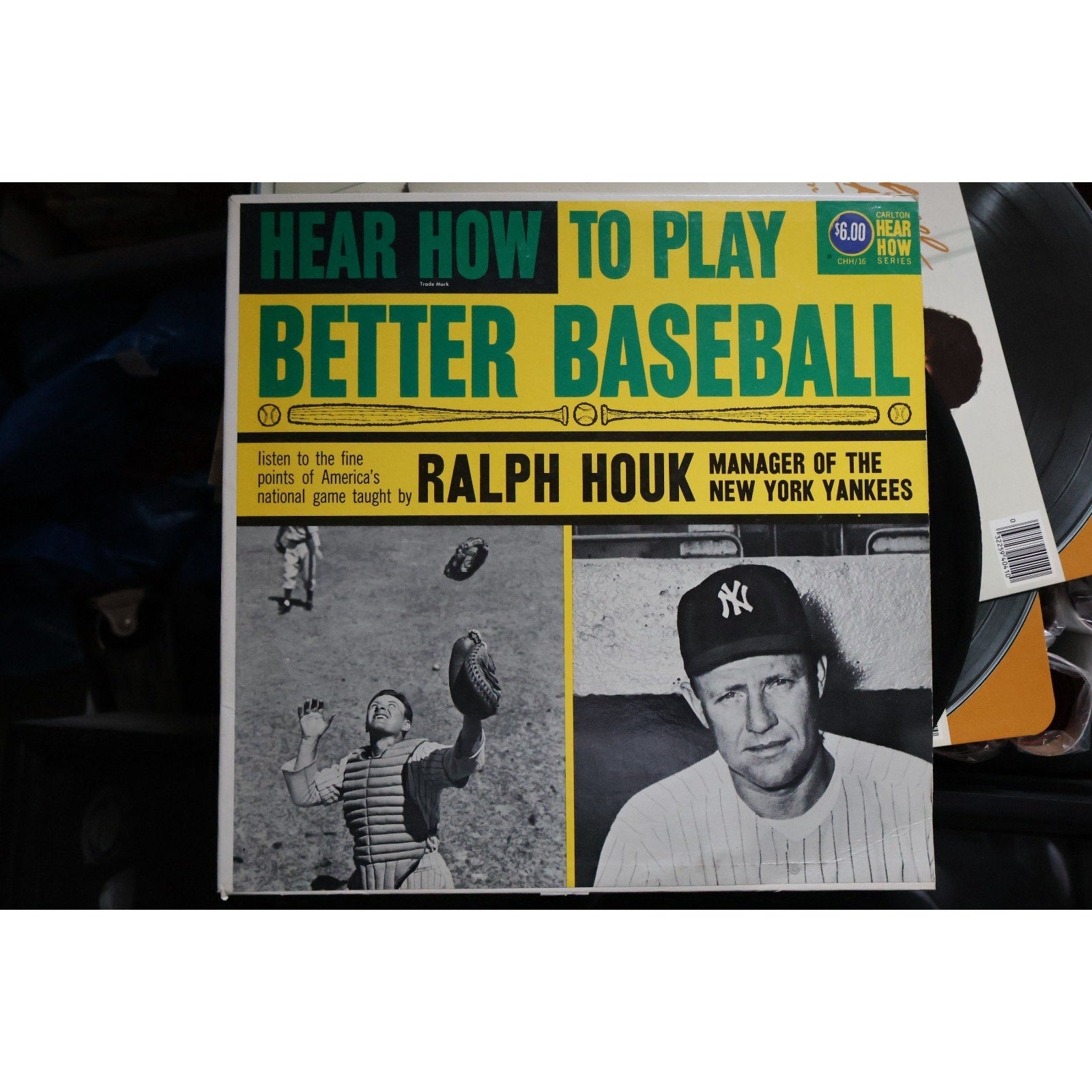 RALPH HOUK Hear How To Play Better Baseball CHH16 LP Vinyl Record 1960 Free Ship