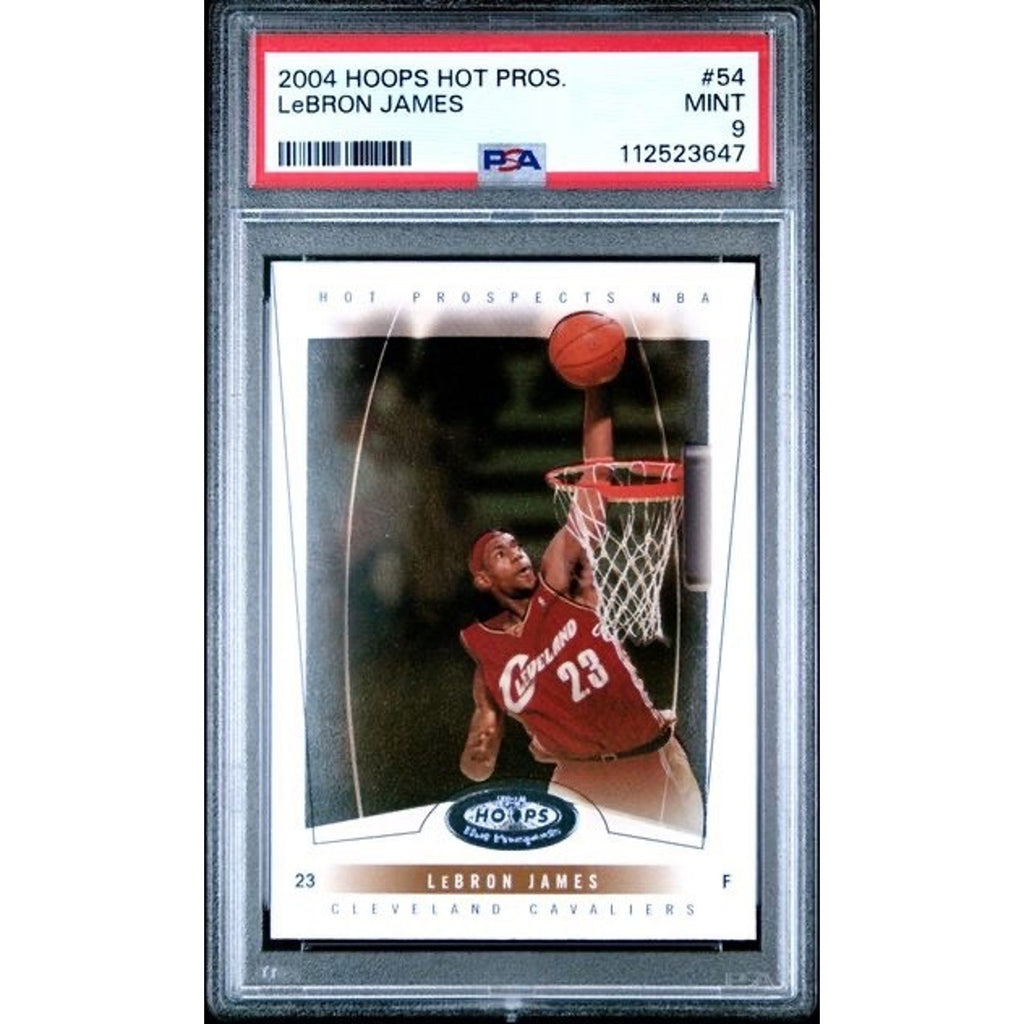 LeBRON JAMES 2004-05 Hoops Hot Pros. Prospects 2nd year #54 PSA 9