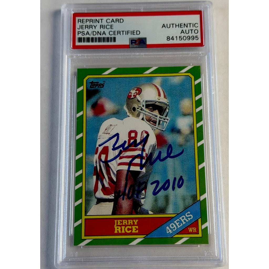1986 Topps Jerry Rice Rookie Signed PSA/DNA Certified Auto #161 RC 49ers