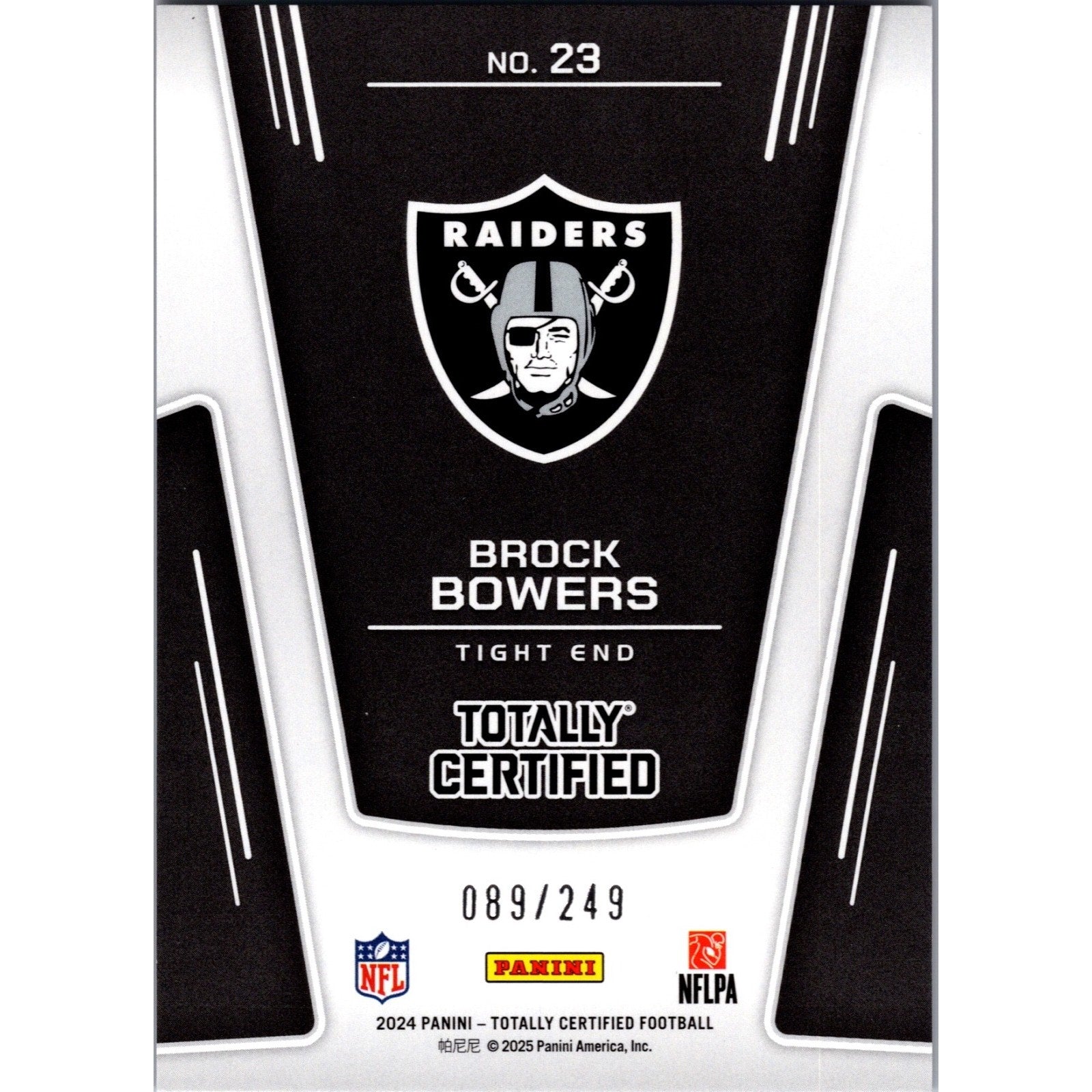 2024 Panini Totally Certified - The Mighty Brock Bowers #23 Mirror Red /249 (RC)